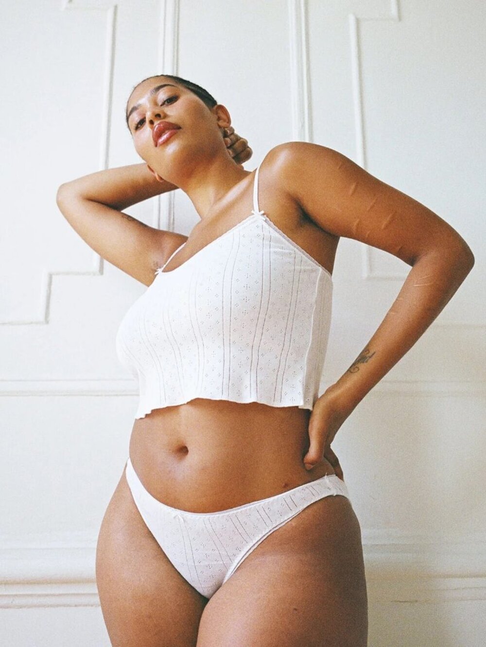 Cou Cou Intimates White Pointelle Pajama Cami XL